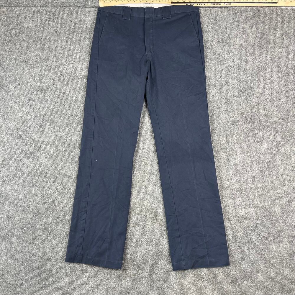 Dickies Slim Straight Work Pants Boys Size 20 Navy Blue Chino Uniform